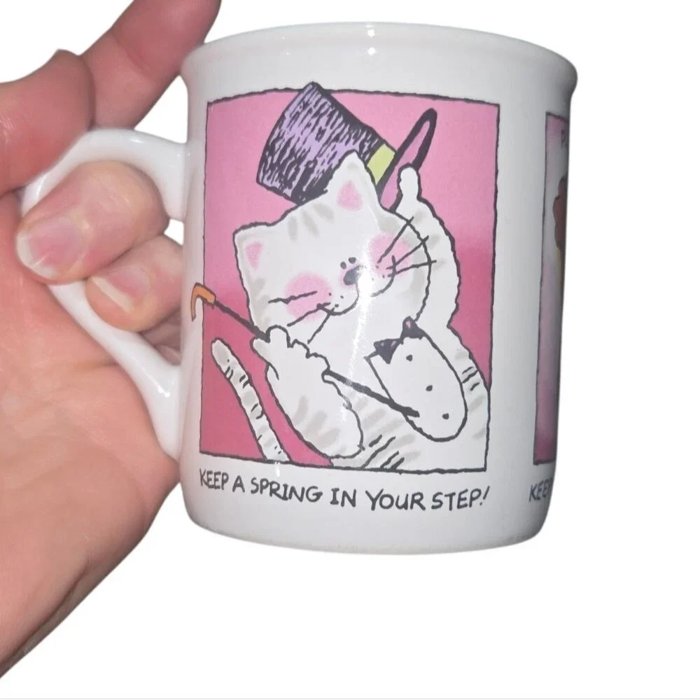 Vintage Hallmark Mug Mates White Ceramic Mug With Cats